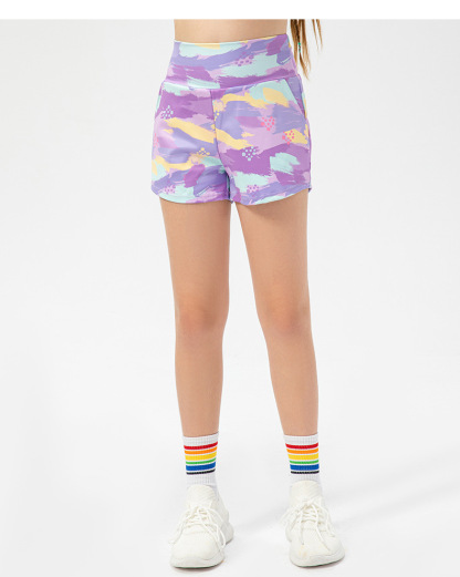 Kid Girls Skirt Stretchy Short Sports Tennis Short Children Breathable Short Free Tie Dye color 