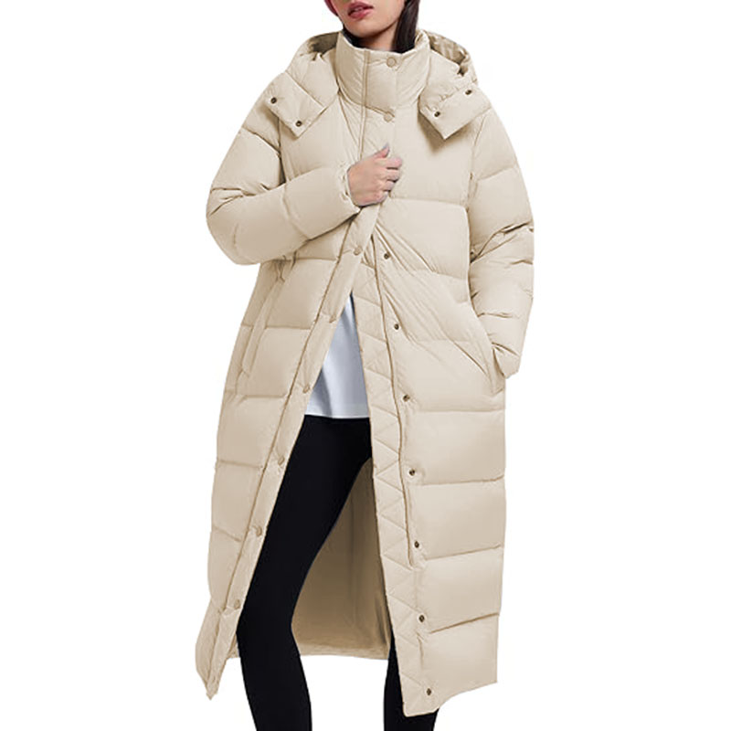 2026 Women's Long Quilted Coat Maxi Length Thickened Puffer Down Jacket
