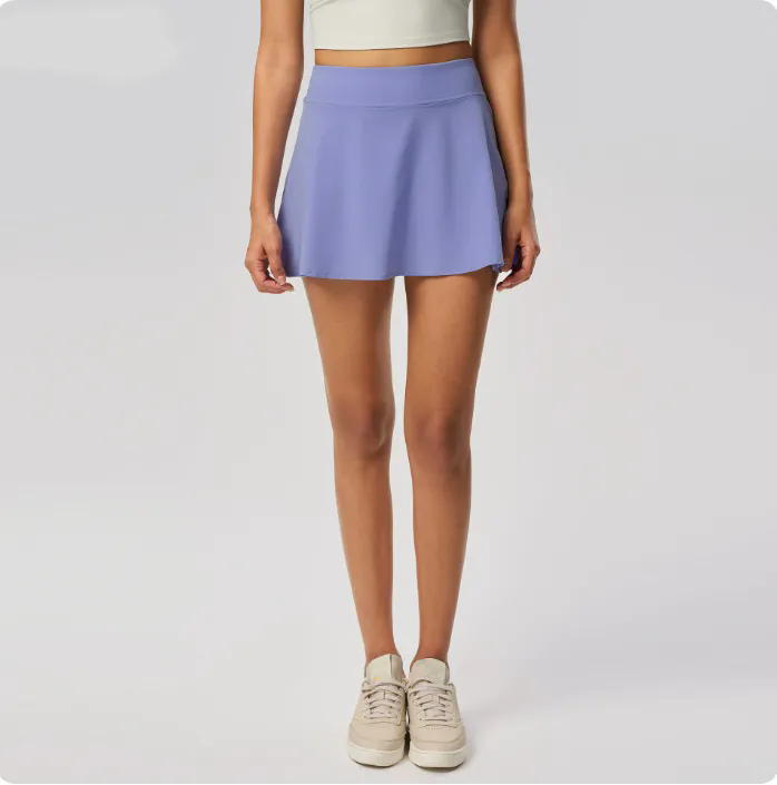 New Women High Waist Casual Short Skirts Built-in Shorts