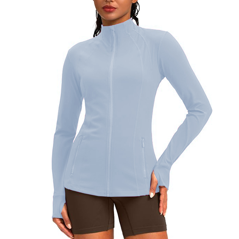 Jackets For Woman with Zip Front Stretch Fabric