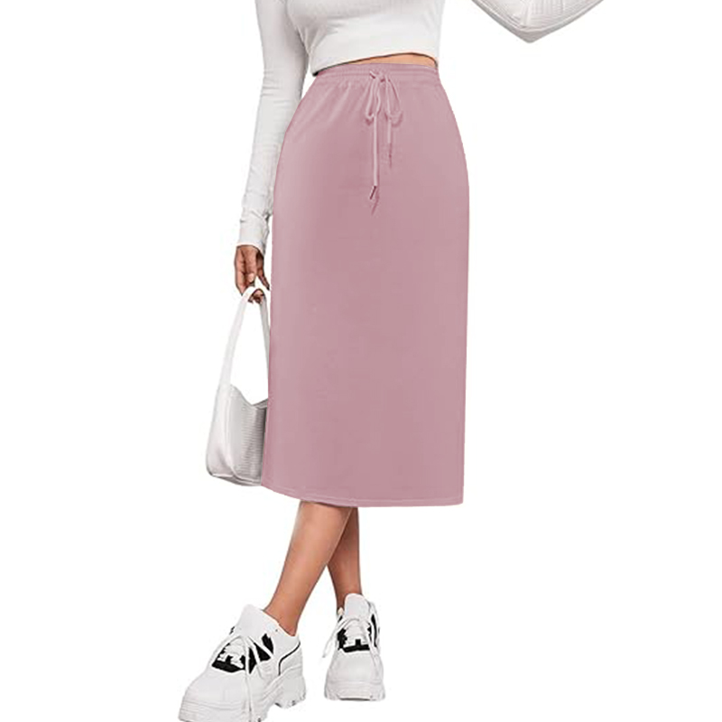 2025 Womens High Elastic Waist Pleated Chiffon Skirt