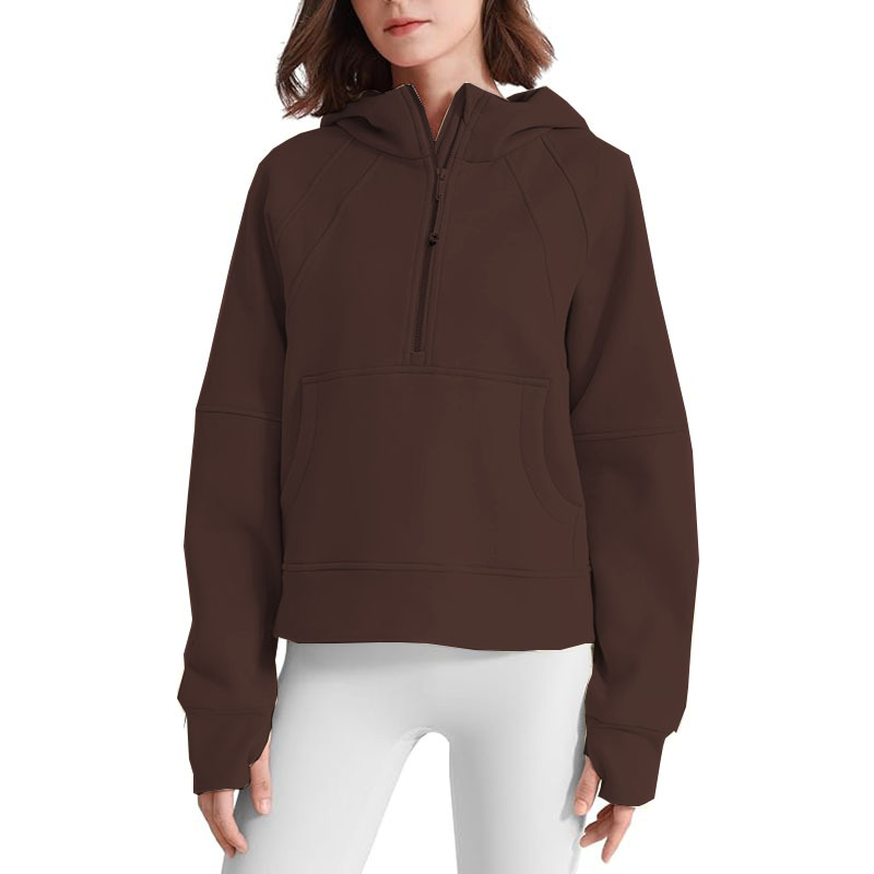 Women Up Cropped Sweatshirts Jackets Casual Comfy Gym Tops