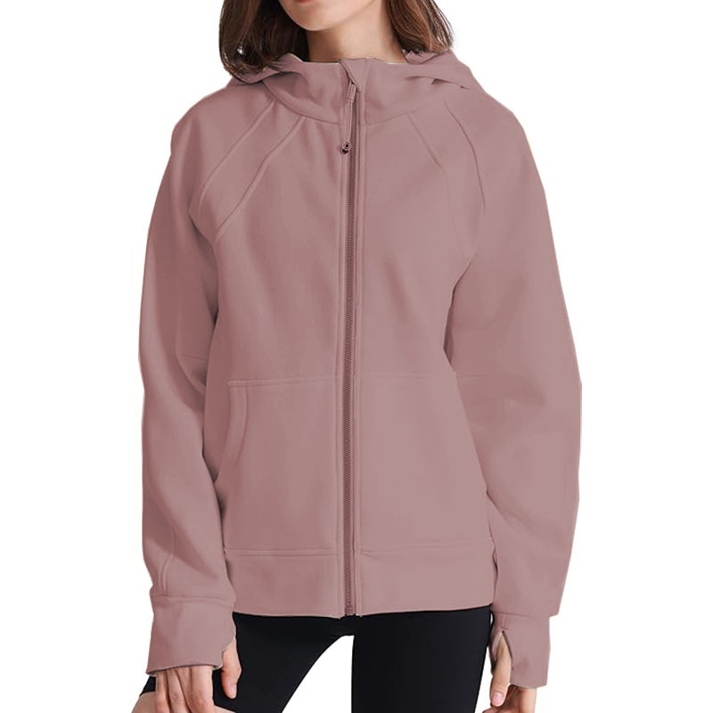 Women Full Zip Up Cropped Sweatshirts Jackets Casual Comfy Gym Tops