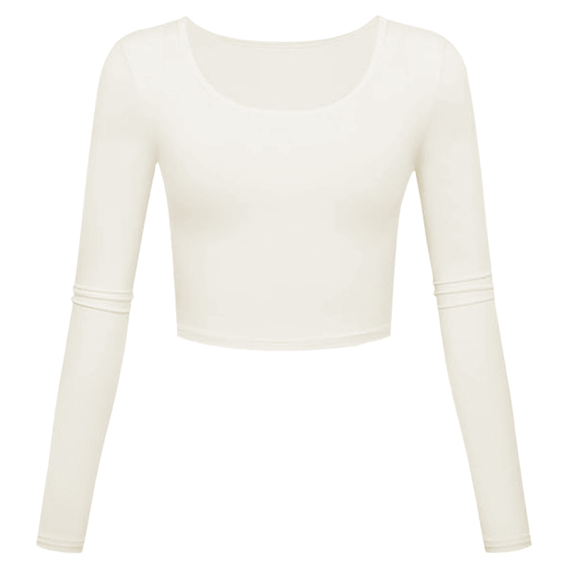 Women Long Sleeve Shirts Crop Tops Fall Fashion