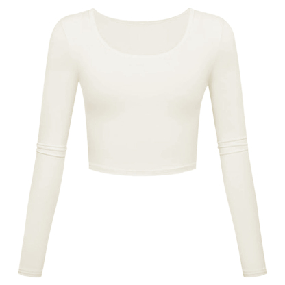 Women Long Sleeve Shirts Crop Tops Fall Fashion