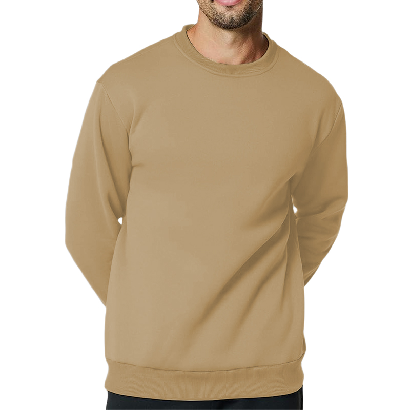 Mens Sweater Crewneck Waffle Pullover Sweater