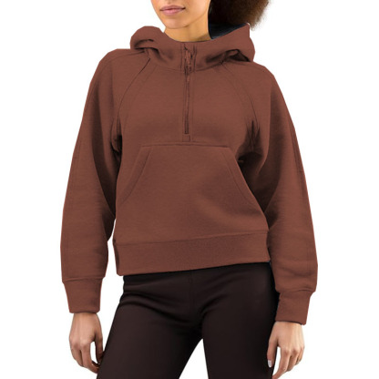 Women Quarter Zip Hoodies Long Sleeve Sweatshirt