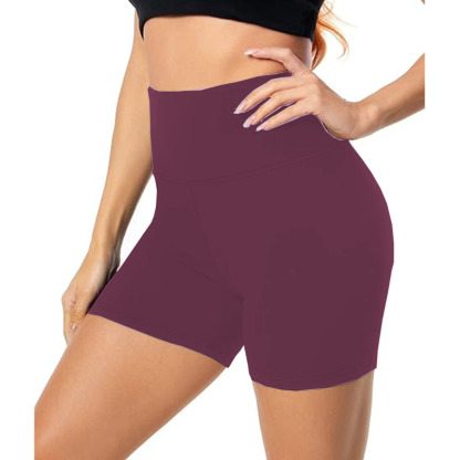 Women High Waist Workout Breathable Yoga Shorts
