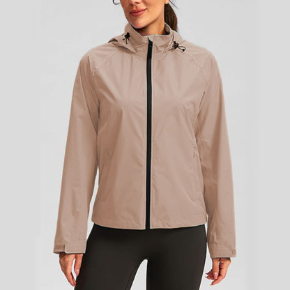 Women Lightweight Waterproof Rain Jackets Packable Outdoor Hooded Windbreaker