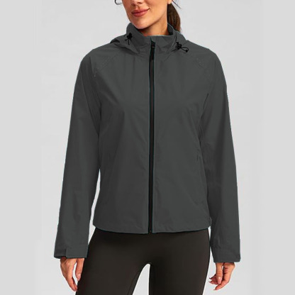 Women Basic Lightweight Long Sleeve Sweatshirt Solid Color Jacket With Pockets