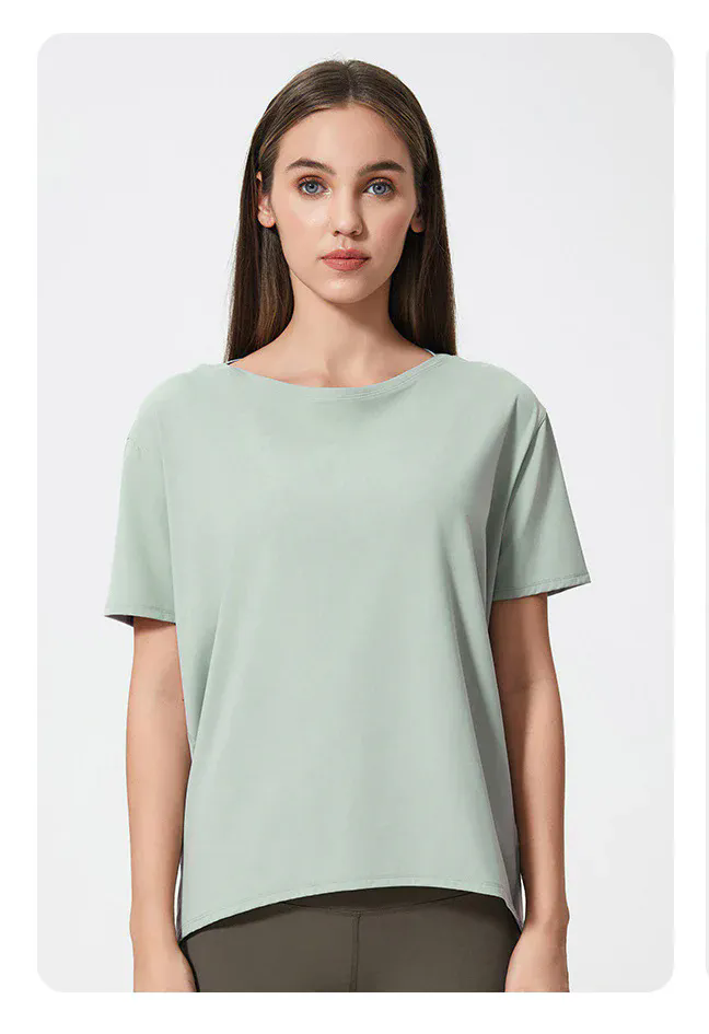 Women Naked-feel Short Sleeve Shirt