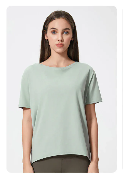 Women Naked-feel Short Sleeve Shirt