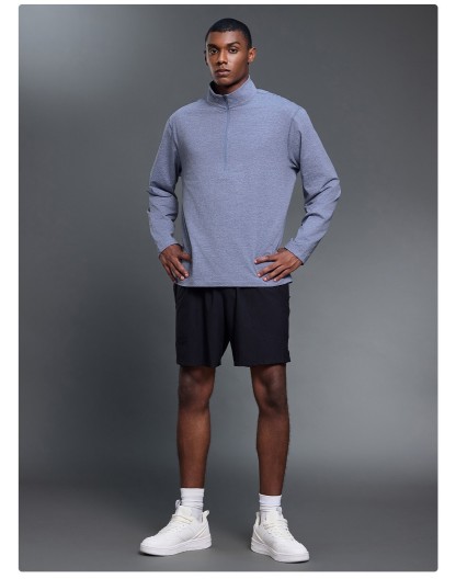 mens Collection Regular Fit Classic Zip Up Mock Neck Sweatshirt