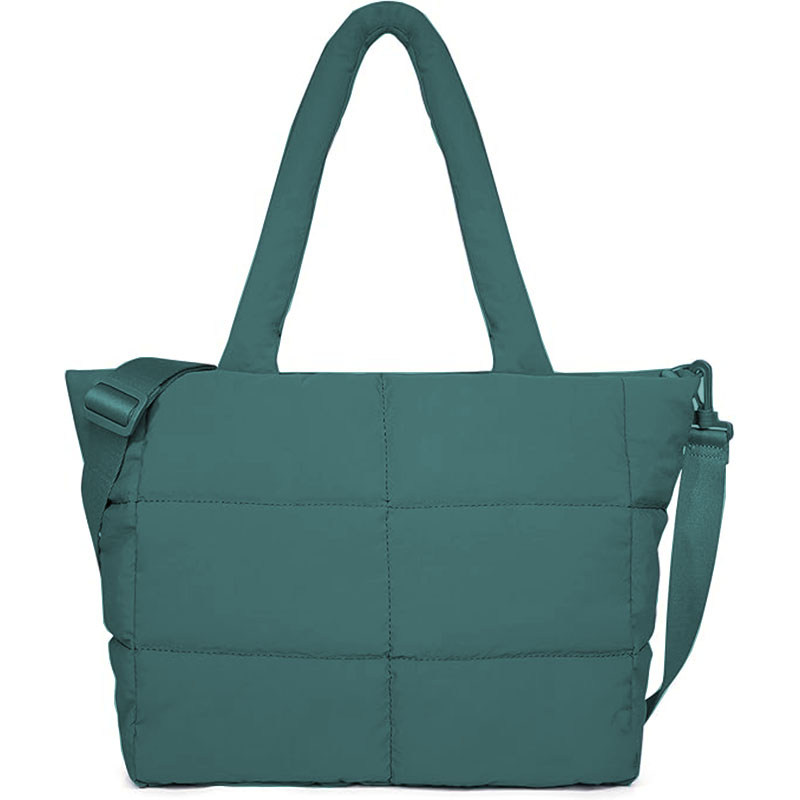 Lightweight Puffy Tote Bag with Compartm