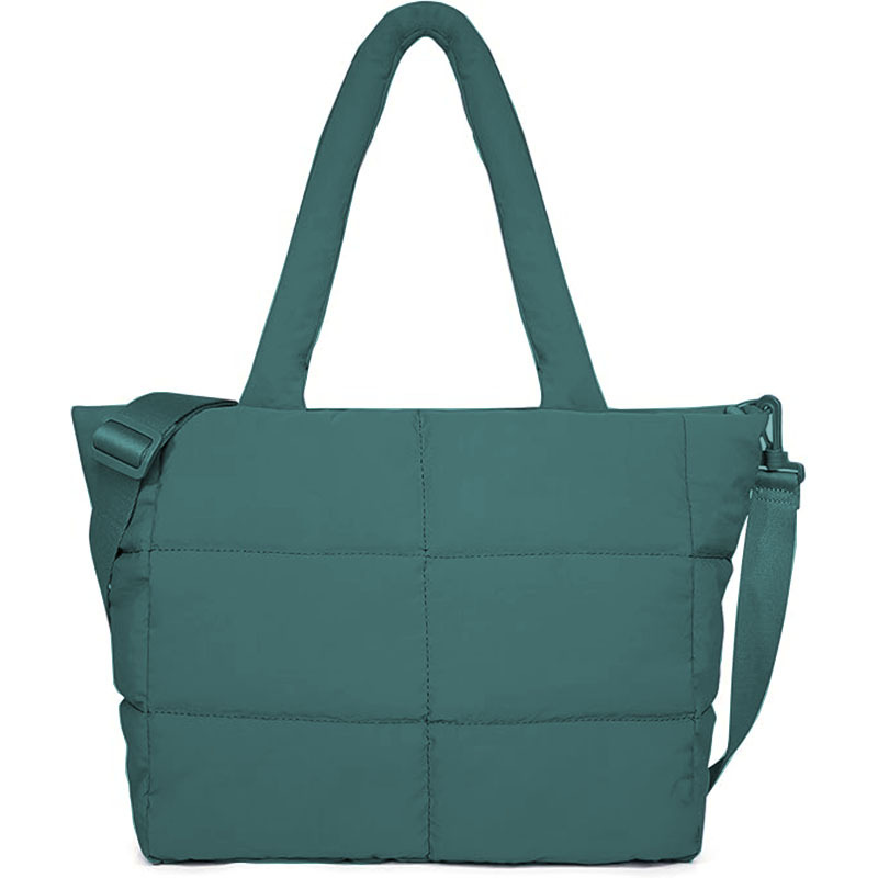 Lightweight Puffy Tote Bag with Compartm