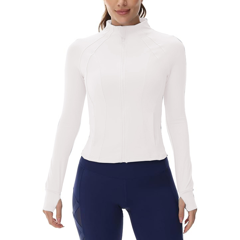 Women Lightweight Workout Jacket Fit Full Zip Athletic Jackets with Pockets