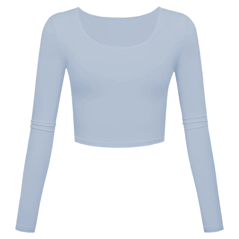 Women Long Sleeve Shirts Crop Tops Fall Fashion