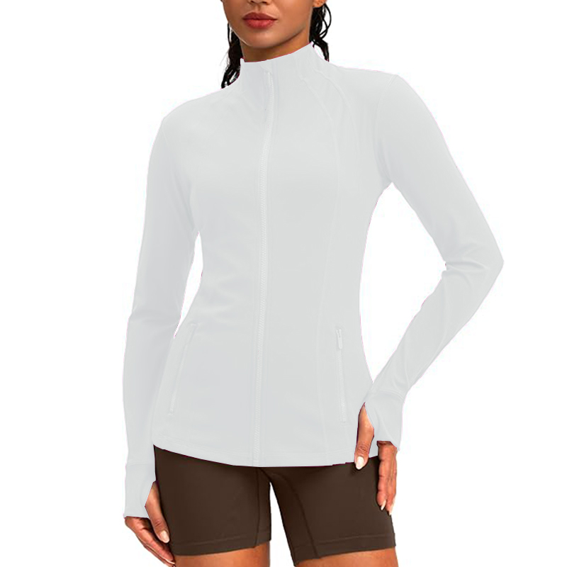 Jackets For Woman with Zip Front Stretch Fabric