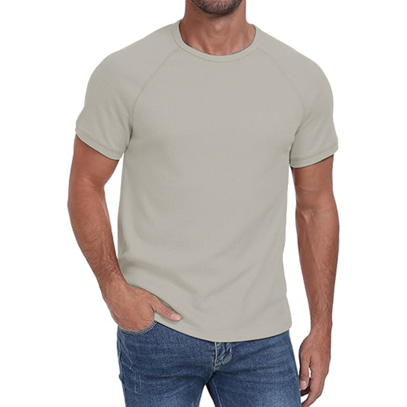 Short Sleeve Crew Neck Plain Novelty T Shirt for Mens
