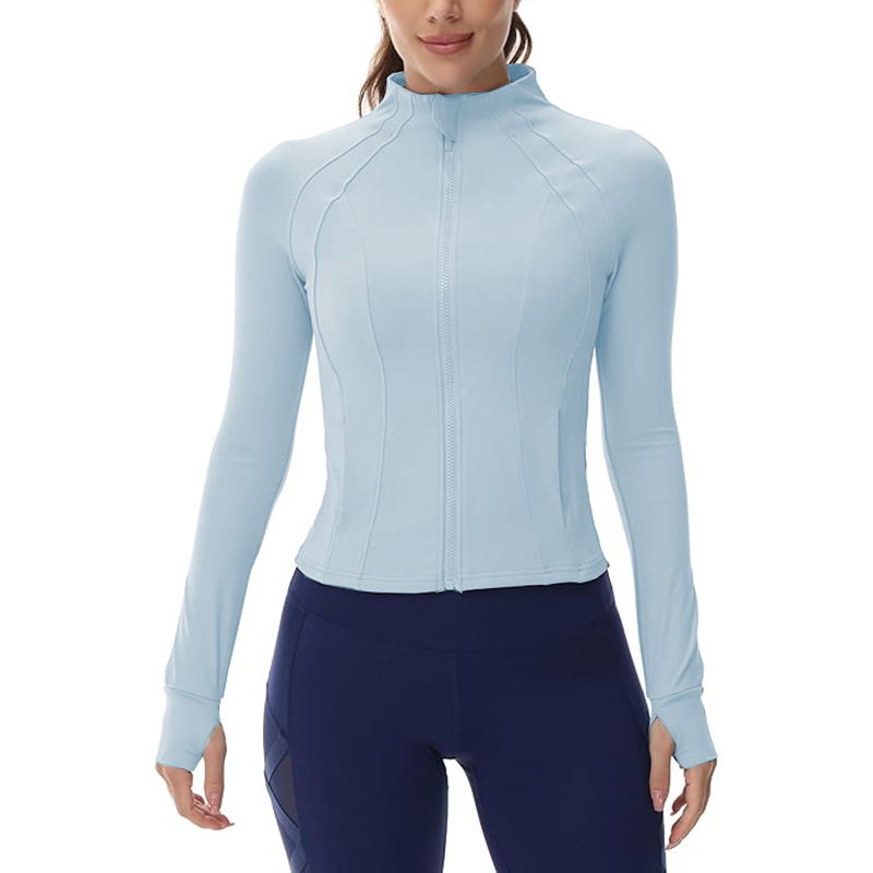 Women Lightweight Workout Jacket Fit Full Zip Athletic Jackets with Pockets