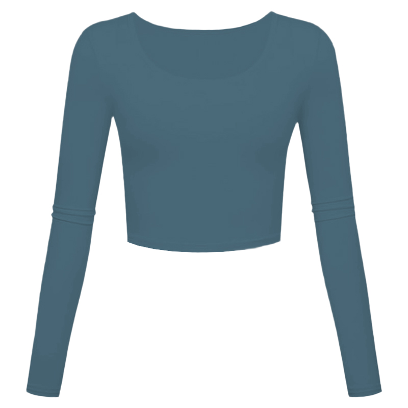 Women Long Sleeve Shirts Crop Tops Fall Fashion