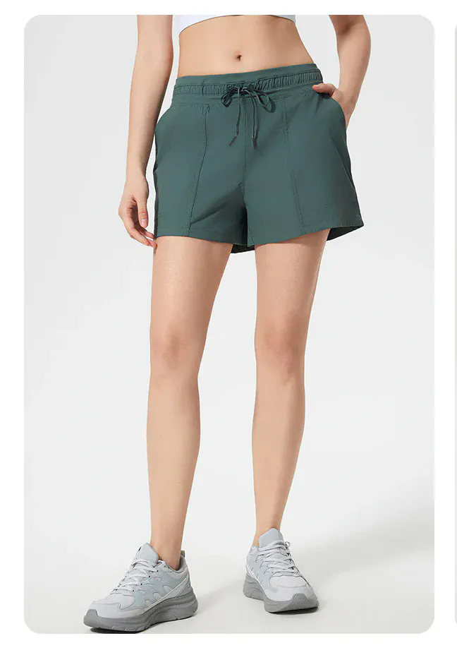 New Women Running Pocket Sporty Workout Short