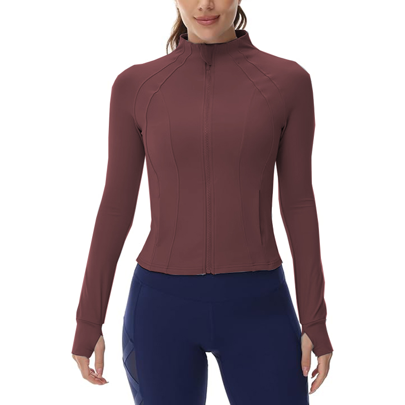 Women Lightweight Workout Jacket Fit Full Zip Athletic Jackets with Pockets