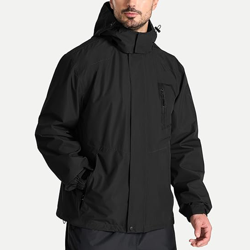 Men Jacket Lightweight Waterproof Hooded Jacket