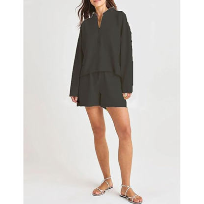 Womens 2 Piece Outfits Long Sleeve Sweatshirts with Joggers Sweatpants