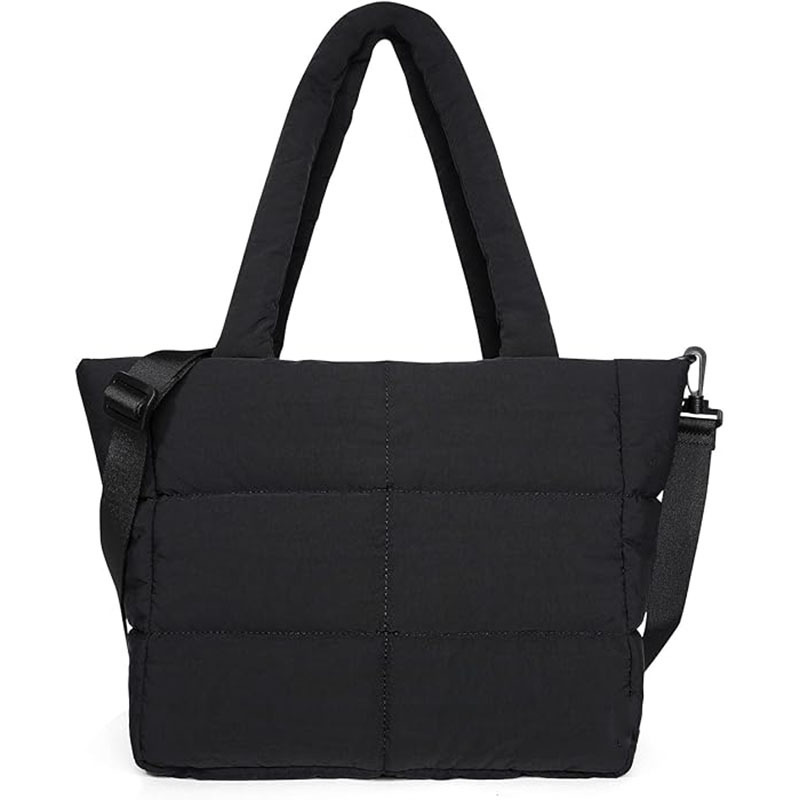 Lightweight Puffy Tote Bag with Compartm