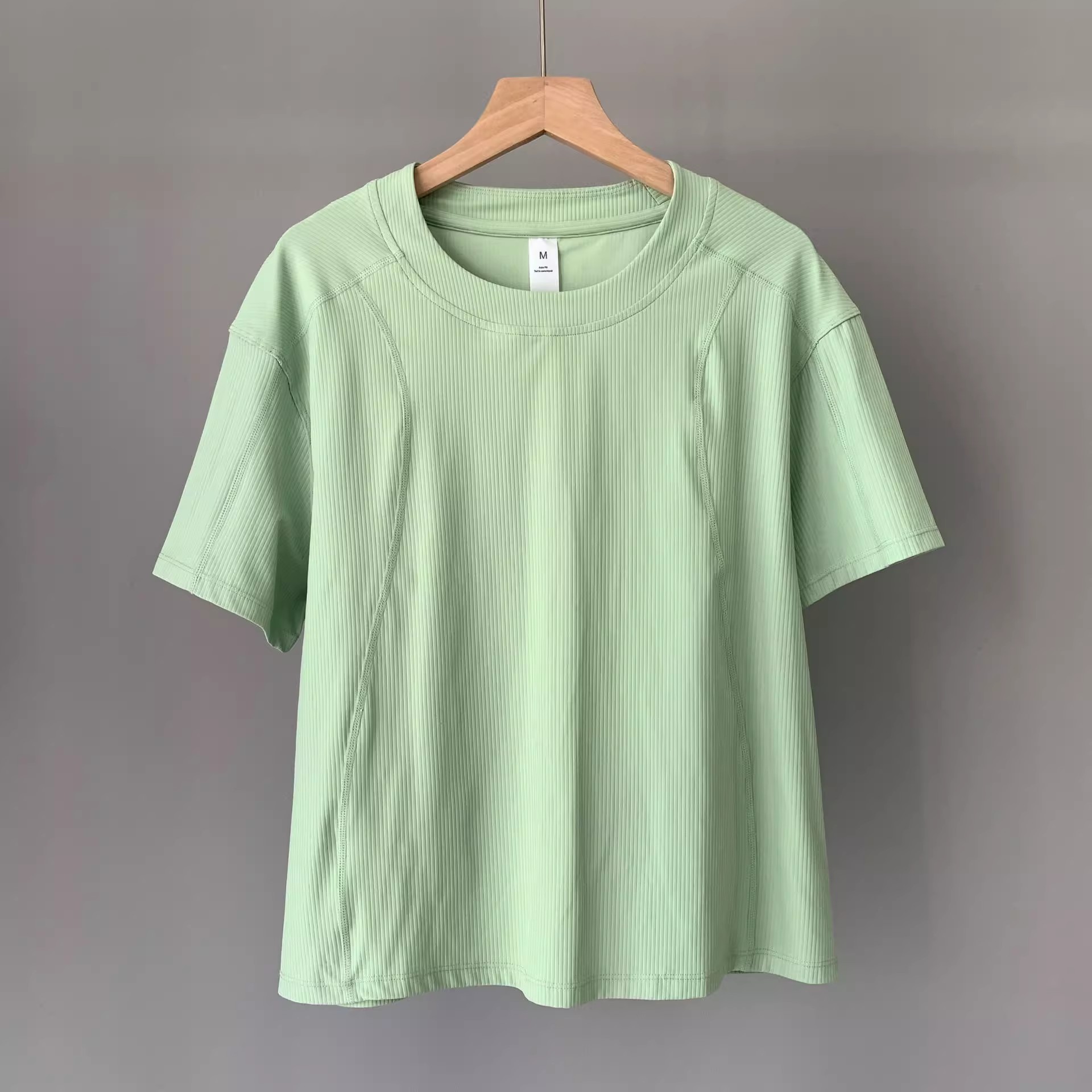 Women Basic Crewneck Raglan Short Sleeve