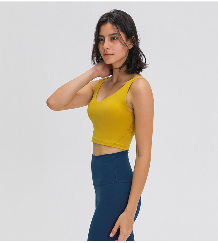 26 Colors Padded Gym Yoga Sport Bras Top Women Longline Cross Strap Fitness Workout Bras Exercise Athletic Brassiere