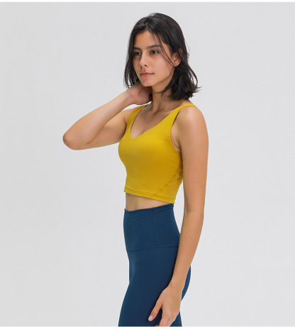 26 Colors Padded Gym Yoga Sport Bras Top Women Longline Cross Strap Fitness Workout Bras Exercise Athletic Brassiere