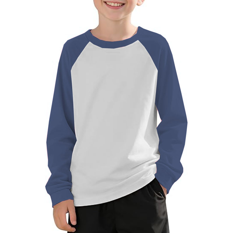 Loose Crew Neck Sweatshirt One Piece Shoulder Sleeve Dual Color Long Sleeve