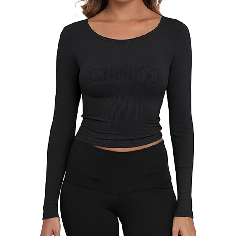 Women's Cotton Crewneck T-Shirts Long Sleeve