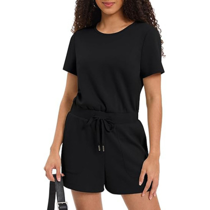 Womens Summer Sleeveless Workout Rompers Athletic Jumpsuit