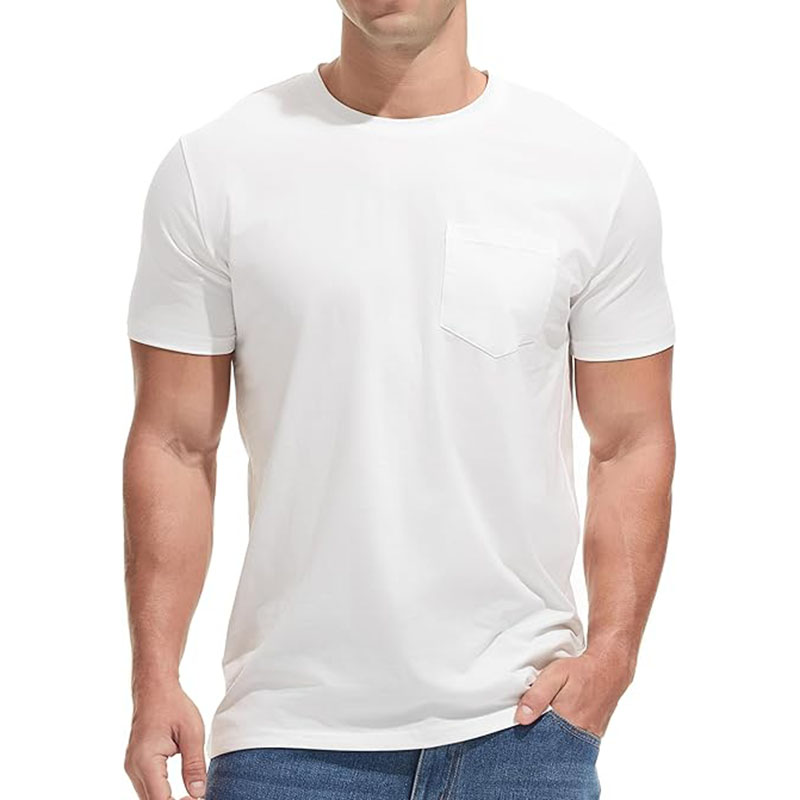 Short Sleeve Crew Neck Plain Novelty T Shirt for Men