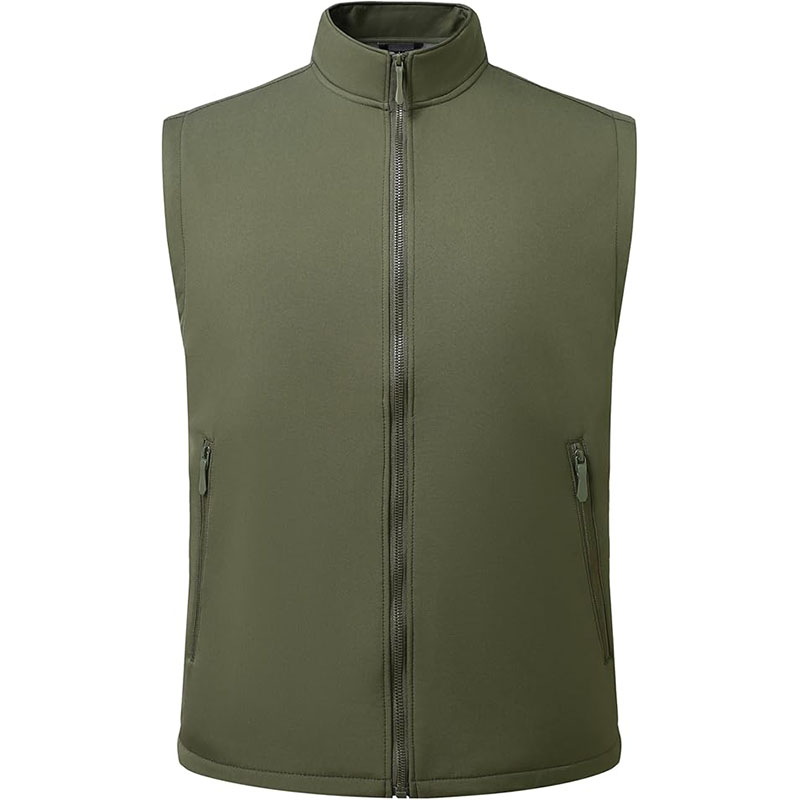 Men Lightweight Softshell Vest Windproof Sleeveless Jacket