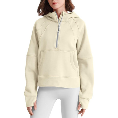 Women Up Cropped Sweatshirts Jackets Casual Comfy Gym Tops