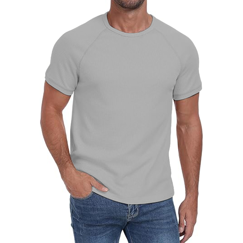 Short Sleeve Crew Neck Plain Novelty T Shirt for Mens