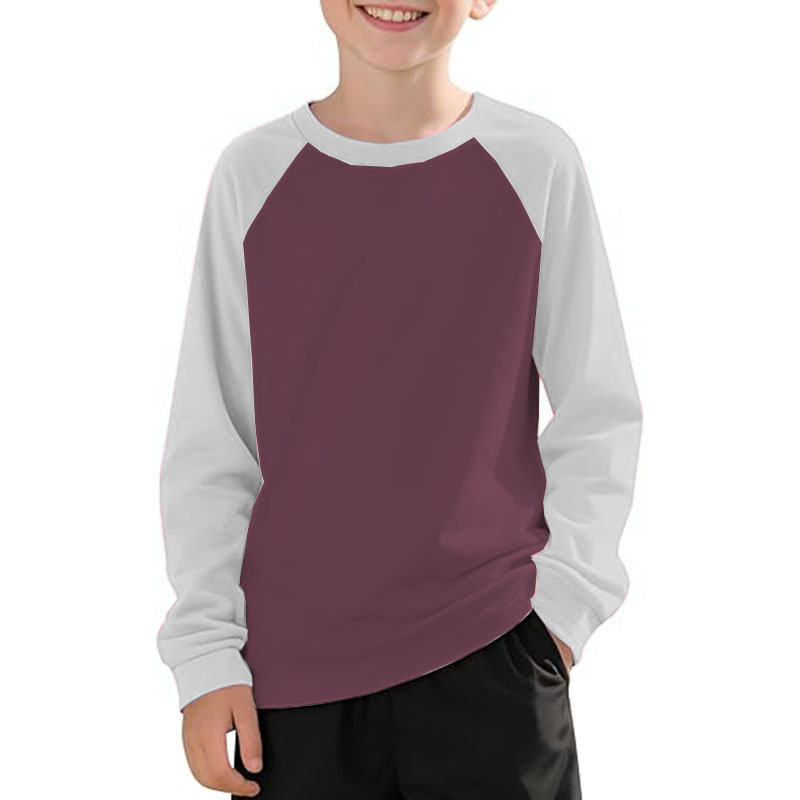 Loose Crew Neck Sweatshirt One Piece Shoulder Sleeve Dual Color Long Sleeve