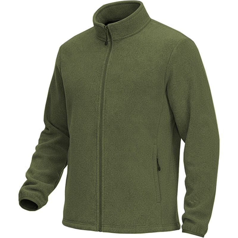 Men Lightweight Polar Fleece JacketsSoft Full-Zip Outwear