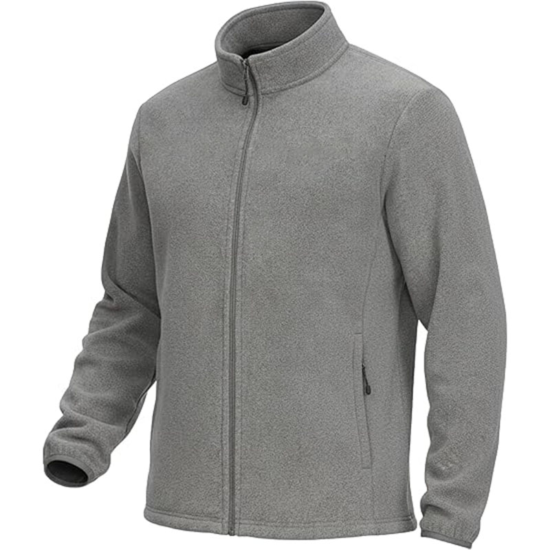 Men Lightweight Polar Fleece JacketsSoft Full-Zip Outwear