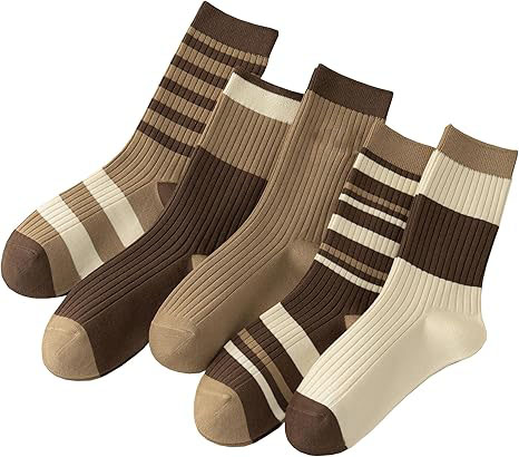 Socks Little Crew Socks Cotton Cute Youth Dress Socks 5 Pairs