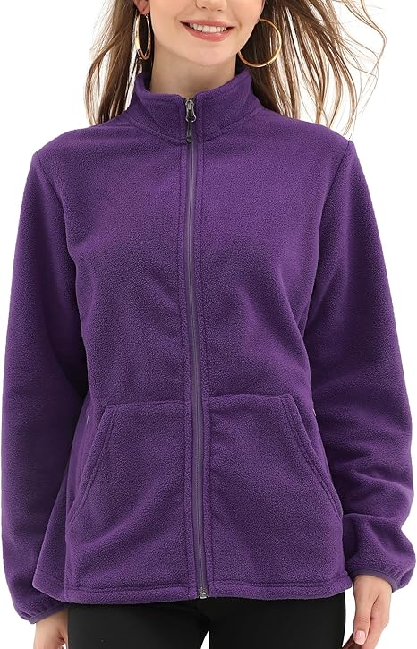 Jackets For Womans with Zip Front Stretch Fabric