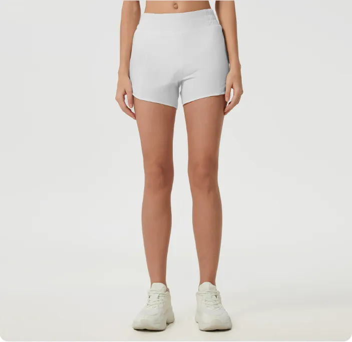 New Women Running High Waisted Pocket Sporty Workout Shorts