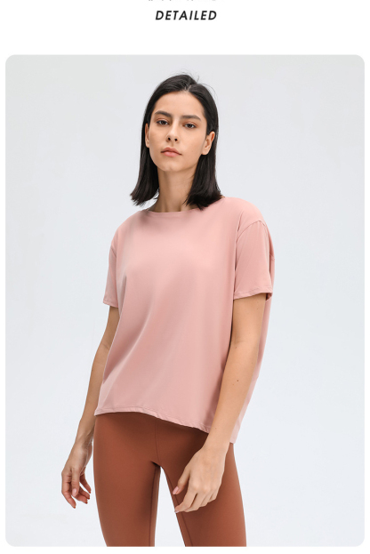 6 Color 2023 Naked-feel Short Sleeve Shirt Fabric Slim Fit Sport Jacket Women Full Zipper Gym Fitness Shirt