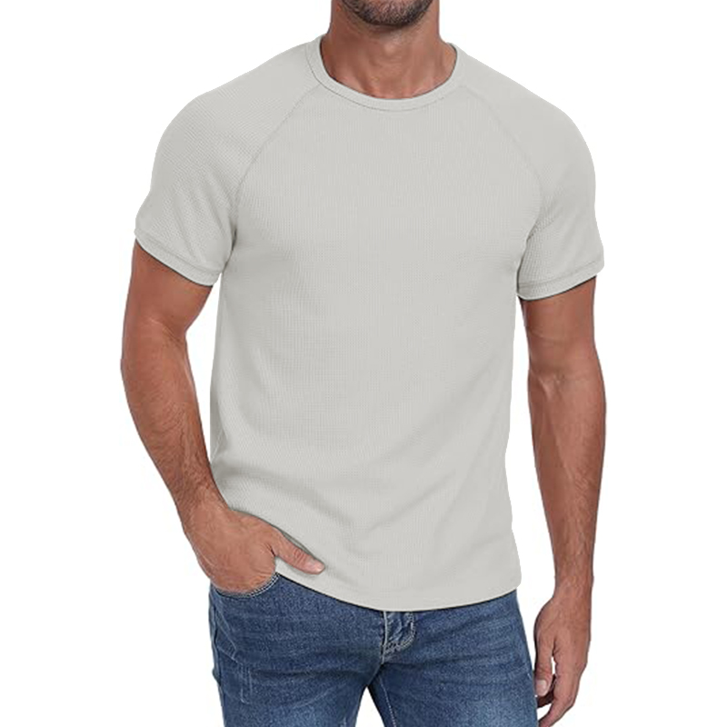 Short Sleeve Crew Neck Plain Novelty T Shirt for Mens