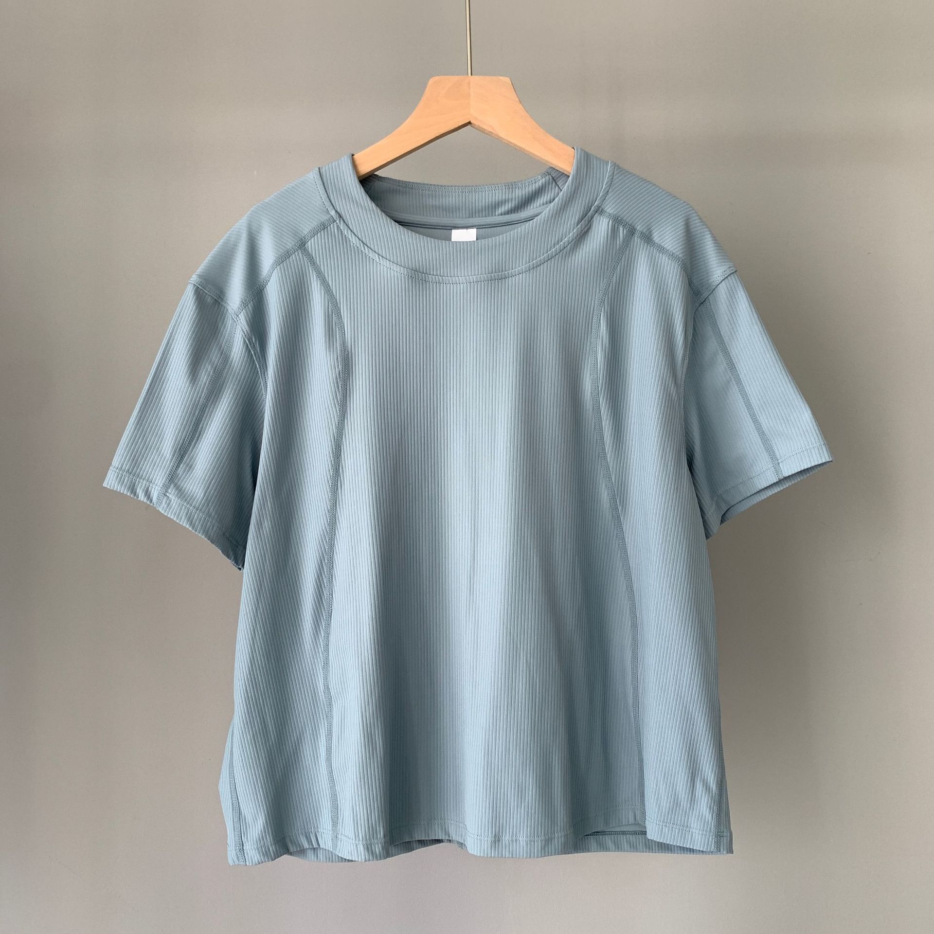 Women Basic Crewneck Raglan Short Sleeve