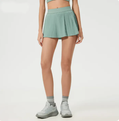 Women Pleated Tennis Skirt with Underneath High Waisted Athletic Skorts